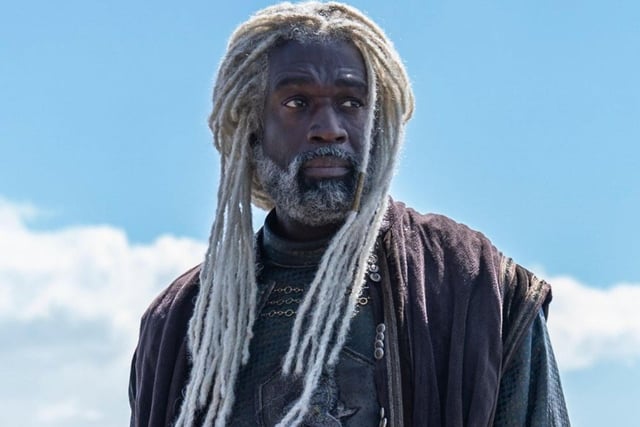 Corlys Velaryon (Steve Touissant), also known as the Sea Snake, is admiral to the Targaryen fleet and the richest man in Westeros. He is part of House Velaryon, an ancient and powerful family with the blood of Old Valyria in their veins. Corlys has two children with his wife Rhaenys Targaryen: Laena and Laenor.
