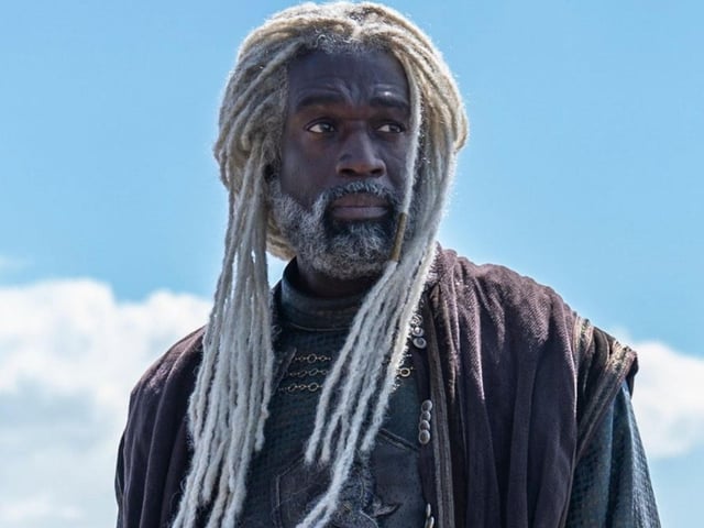 Corlys Velaryon (Steve Touissant), also known as the Sea Snake, is admiral to the Targaryen fleet and the richest man in Westeros. He is part of House Velaryon, an ancient and powerful family with the blood of Old Valyria in their veins. Corlys has two children with his wife Rhaenys Targaryen: Laena and Laenor.