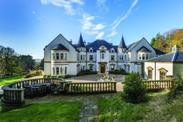 Occupying over 30,000 square feet of space, Dalhebity House is a striking mansion built in Aberdeenshire that famously once belonged to Princess Diana’s grandmother. Recently, it returned to the market for £7.5 million, making it one of the most expensive residential properties for sale in Scotland.