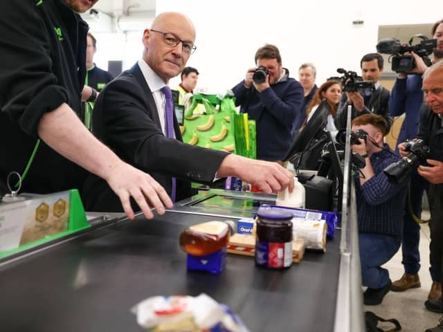 SNP leader John Swinney has pledged to  cap prices for many foods in supermarkets (Picture: Jeff J Mitchell/Getty Images)