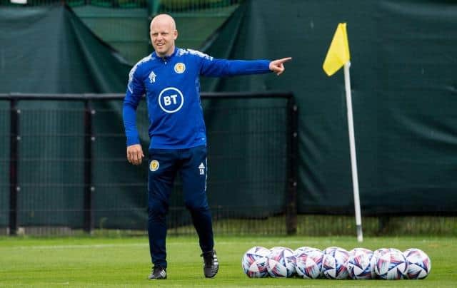 Scotland coach Steven Naismith during a training session at Oriam in Edinburgh ahead of Wednesday's UEFA Nations League opener against Armenia at Hampden. (Photo by Paul Devlin / SNS Group)
