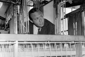 Bernat Klein at one of the looms in his mill at Galashiels in August 1966. Picture: Denis Straughan