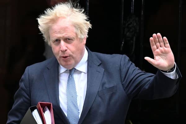 Prime Minister Boris Johnson departs 10 Downing Street for PMQs yesterday (Picture: Leon Neal/Getty Images)