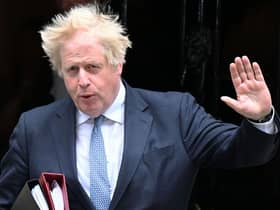 Prime Minister Boris Johnson departs 10 Downing Street for PMQs yesterday (Picture: Leon Neal/Getty Images)