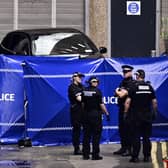 Wellington Street in Glasgow is currently closed off to the public as a heavy police presence remains on the scene.