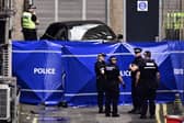 Wellington Street in Glasgow is currently closed off to the public as a heavy police presence remains on the scene.