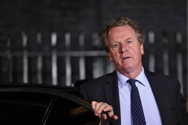 Alister Jack arrives at Downing Street on Tuesday evening