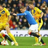 Rangers duo Leon Balogun and Steven Davis are soon to be out of contract. (Photo by Craig Williamson / SNS Group)