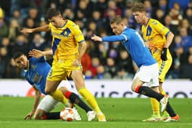 Rangers duo Leon Balogun and Steven Davis are soon to be out of contract. (Photo by Craig Williamson / SNS Group)