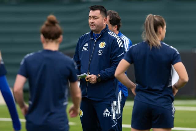 Pedro Martinez Losa during an SWNT Training Session at the Oriam, on October 03, 2022, in Edinburgh, Scotland. (Photo by Paul Devlin / SNS Group)