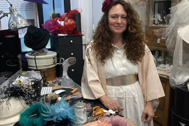 A fashion designer displaying her work as part of ParisLocal. Pic: PA Photo.