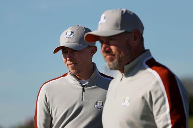 Matt Fitzpatrick lost two foursomes matches alongside Lee Westwood in the 2021 Ryder Cup at Whistling Straits. Picture: Patrick Smith/Getty Images.