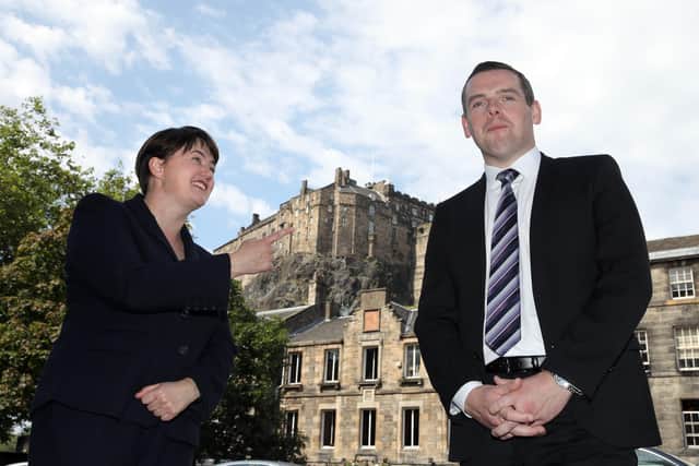 Ruth Davidson and Douglas Ross are very different kinds of Conservatives, says Willie Rennie (Picture: Andrew MIlligan/PA)