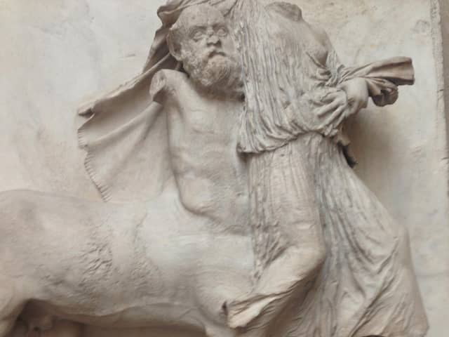 A centaur carries off a women in this carving taken from the Parthenon in Athens and currently in the British Museum in London (Picture: Ian Johnston)