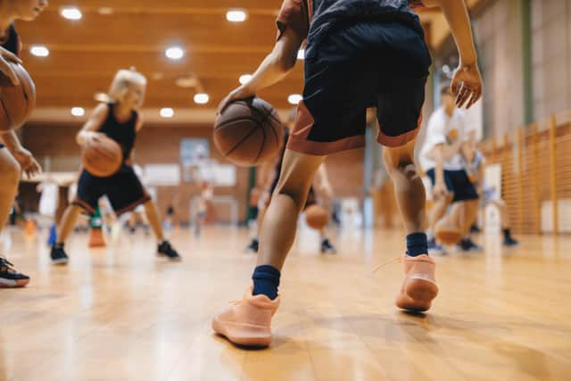 A junior level basketball player