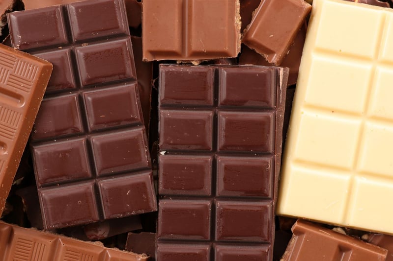 Chocolate contains the chemical theobromine which is poisonous to dogs. Symptoms include twitching, high heart rate, hyperactivity, heart arrhythmias and seizures. 38 per cent of people were unaware of its toxicity.