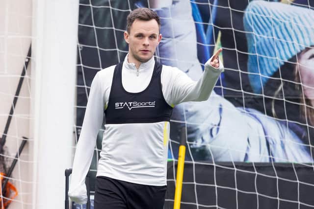 Hearts forward Lawrence Shankland has been struggling with a hamstring injury.