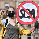 Scottish students staged protests in Edinburgh and Glasgow last year over the SQA's exam marking scheme.