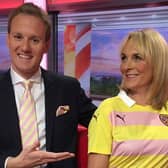 Back in 2016 Louise wore her 'Battenberg' dress which her co-presenter, Dan Walker pointed out looked a lot like the Hearts Away Strip at the time. The club then sent the duo a couple of pieces which they were delighted with.