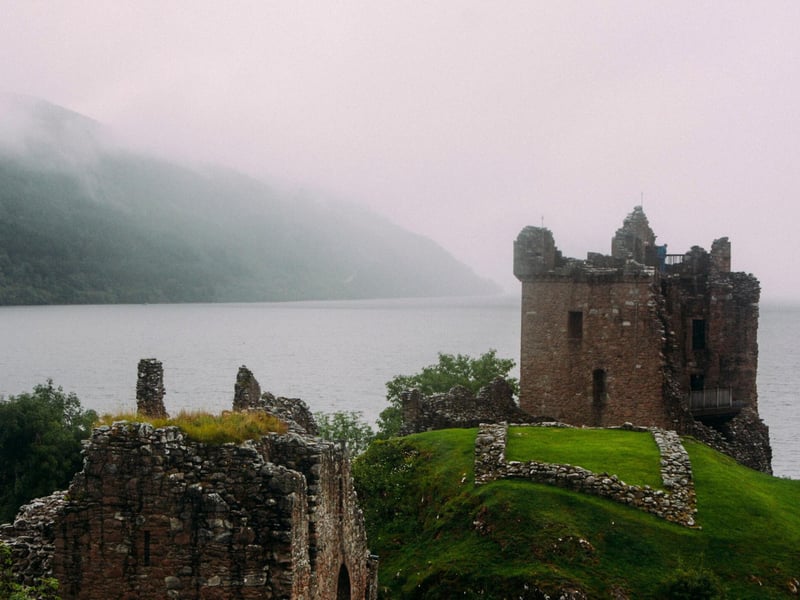 Urquhart Castle now sits as a ruin on the banks of Loch Ness in the Scottish Highlands. It is known for being one of the great settlements taken by the English when King Edward I invaded in 1296.