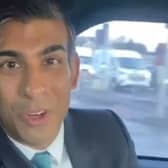 Screen grab taken from an Instagram story posted on 19/01/23 on the account @rishisunakmp showing Prime Minister Rishi Sunak not wearing his seatbelt whilst a passenger in a moving vehicle. Issue date: Thursday January 19, 2023.