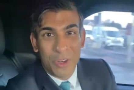 Screen grab taken from an Instagram story posted on 19/01/23 on the account @rishisunakmp showing Prime Minister Rishi Sunak not wearing his seatbelt whilst a passenger in a moving vehicle. Issue date: Thursday January 19, 2023.