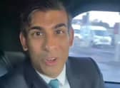 Screen grab taken from an Instagram story posted on 19/01/23 on the account @rishisunakmp showing Prime Minister Rishi Sunak not wearing his seatbelt whilst a passenger in a moving vehicle. Issue date: Thursday January 19, 2023.
