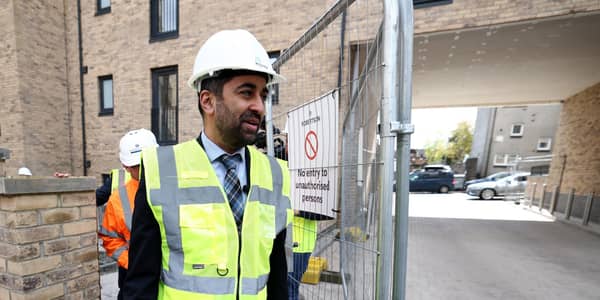 First Minister Humza Yousaf visits a housing development in Dundee. Picture: Jeff J Mitchell - WPA Pool/Getty Images