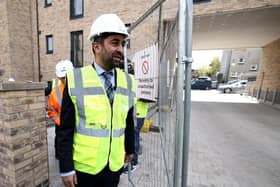 First Minister Humza Yousaf visits a housing development in Dundee. Picture: Jeff J Mitchell - WPA Pool/Getty Images