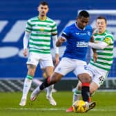 Rangers striker Alfredo Morelos in action against Celtic. Picture: SNS