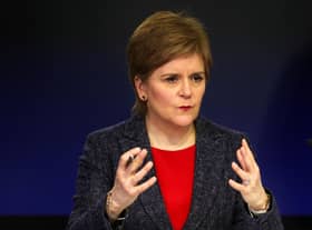 Nicola Sturgeon refused to say whether convicted rapist Adam Graham, aka Isla Bryson, was a man or a woman, but later said it was 'almost certainly the case' that Bryson is not actually transgender (Picture: Russell Cheyne/WPA pool/Getty Images)