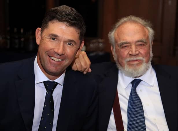 European captain Padraig Harrington is pictured with Herb Kohler during the Ryder Cup Year to Go Media Event at Whistling Straits in 2019. Picture: Andrew Redington/Getty Images.