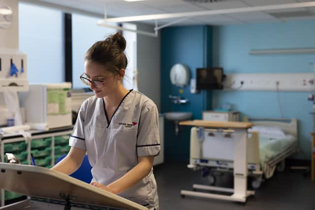 Learning Disability Nursing with student Jodie Tocher in the ward area of the Clinical Skills Suite.