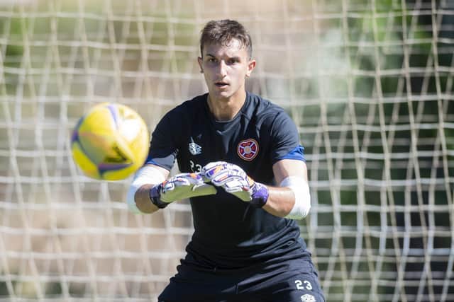 MARBELLA, SPAIN - JUNE 26: Harry Stone during a Hearts training session during their pre-season training camp in Spain, on June 26, 2022, in Marbella, Spain. (Photo by Mark Scates / SNS Group)
