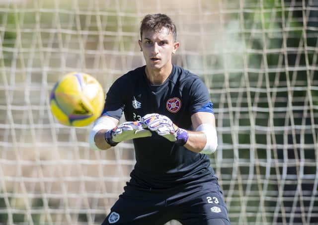 MARBELLA, SPAIN - JUNE 26: Harry Stone during a Hearts training session during their pre-season training camp in Spain, on June 26, 2022, in Marbella, Spain. (Photo by Mark Scates / SNS Group)