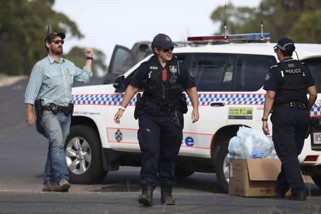 Police work near the scene of a fatal shooting in Wieambilla, Australia. Picture: Jason O'Brien/AAP Image via AP