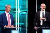 Reform UK leader Nigel Farage, Stephen Flynn of the SNP. Photo: Jonathan Hordle/ITV/PA Wire