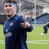 Connor Boyle during an Edinburgh Rugby training session at the DAM Health Stadium ahead of Saturday's visit of Zebre. (Photo by Ross Parker / SNS Group)