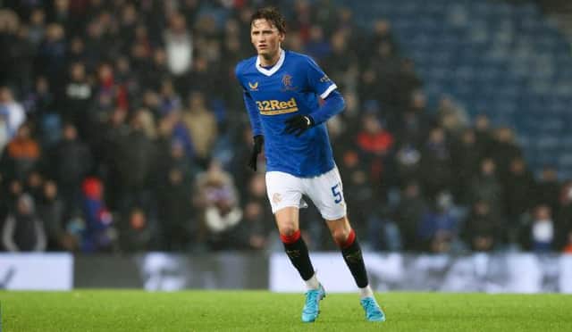 Rangers midfielder Alex Lowry produced another impressive display for the Scottish champions as he made his Premiership debut for the club in the 1-0 win over Livingston at Ibrox. (Photo by Alan Harvey / SNS Group)