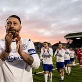 Stephen Dobbie salutes the Queen of the South support at the close of his testimonial encounter against a Scotland's legends team. The striker, the Palmerston club's second-top scorer of all-time, cherishing his relationship with the Dumfries club and philosophical about never earning the cap it is generally regarded his talents merited. (Photo by Ross Parker / SNS Group)