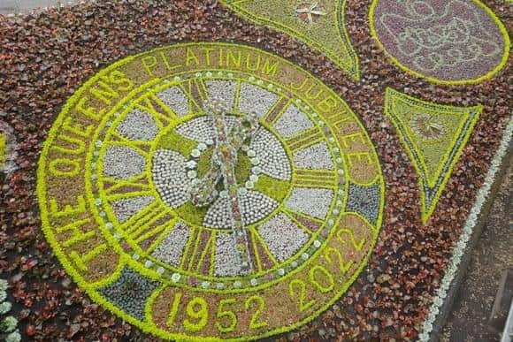 Edinburgh's world famous floral clock in bloom for the Queen's platinum jubilee