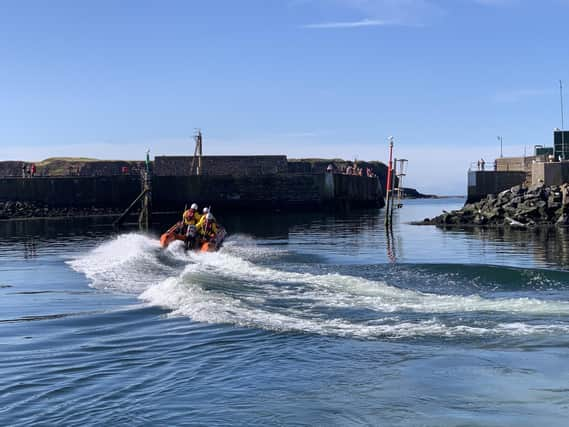 RNLI crews at Eyemouth respond to an emergency call. PIC: RNLI.