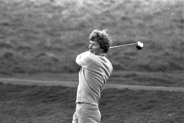 Belle Robertson in action at the Scottish Women's Amateur Championship at Gullane in May 1979.