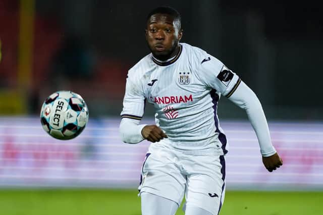 Francis Amuzu of RSC Anderlecht (Photo by Jeroen Meuwsen/BSR Agency""Getty Images)