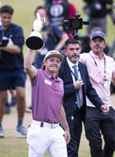 Cameron Smith shows off Claret Jug to the fans after winning the 150th Open. Picture: Tom Russo.