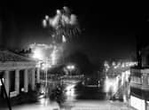 Festival fireworks open the 18th Edinburgh International Festival of Music and Drama in August 1964.