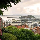 An aerial view of St Peter Port