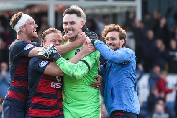 Ross Laidlaw was a Ross County hero in the pealty shootout win over Partick Thistle.  (Photo by Craig Williamson / SNS Group)