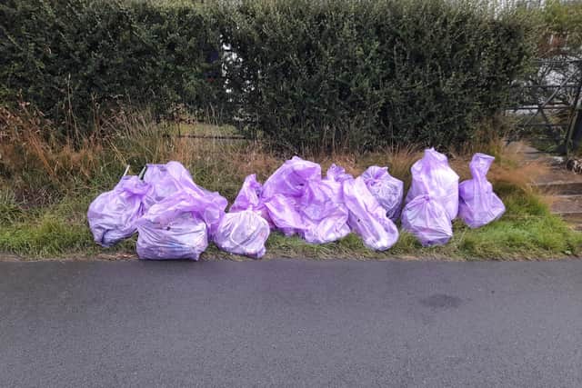 Locals filled eight refuse sacks with dumped rubbish. (Pic: Scottish Water)
