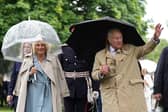 King Charles III and Queen Camilla arrive to unveil a Commemorative Cairn to mark the centenary of the Kirkcaldy War Memorial, as part of their trip to Scotland for Holyrood Week. Picture: Aaron Chown/PA Wire